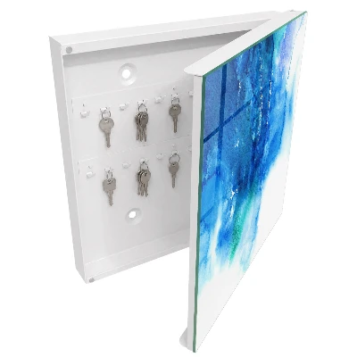 Schlüsselkasten modern Blaue Wellen