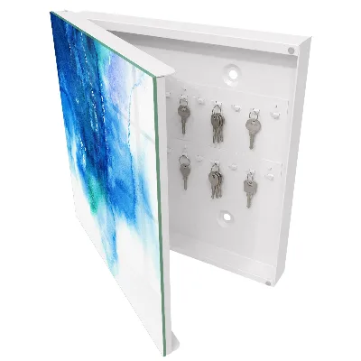Schlüsselkasten modern Blaue Wellen
