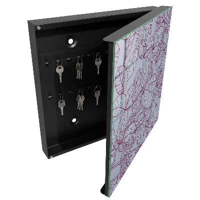 Schlüsselschrank Burgunderblätter