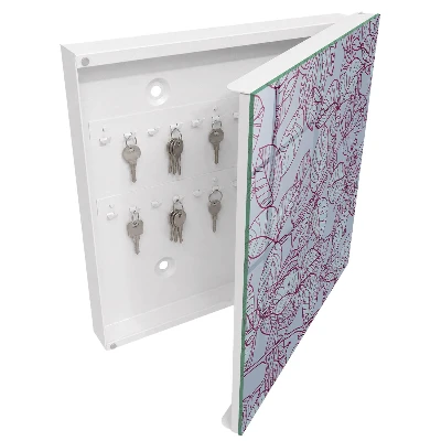 Schlüsselschrank Burgunderblätter
