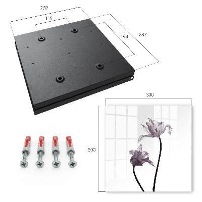 Schlüsselschrank Minimalistische Blumen