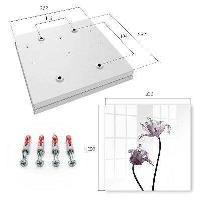 Schlüsselschrank Minimalistische Blumen