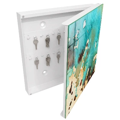 Schlüsselschrank Türkis-Abstraktion