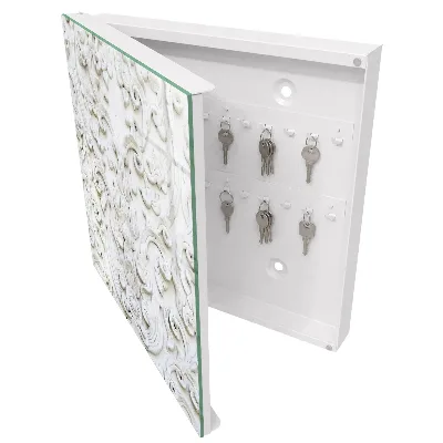 Schlüsselschrank Weiße Ornamente