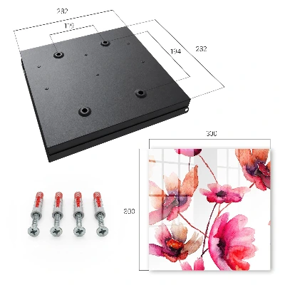Schlüsselschrank Aquarellblumen