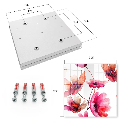 Schlüsselschrank Aquarellblumen