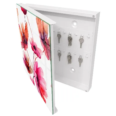 Schlüsselschrank Aquarellblumen