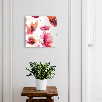 Schlüsselschrank Aquarellblumen