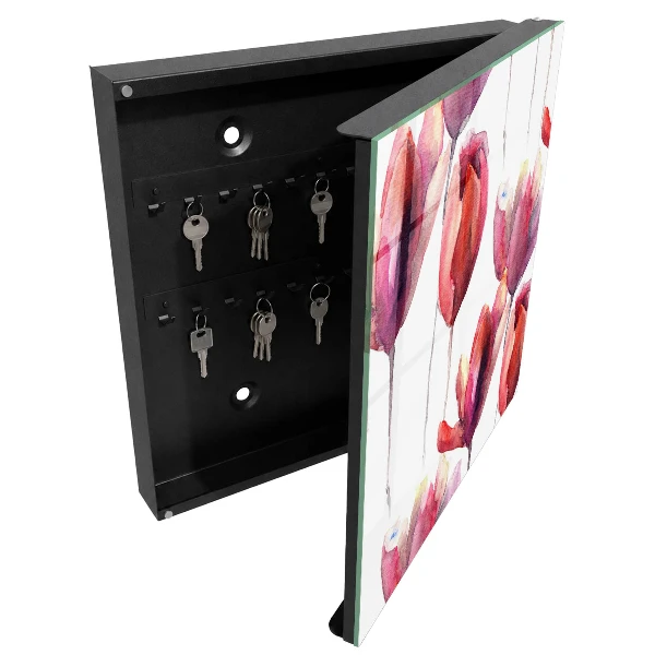 Schlüsselschrank Aquarell-Tulpen