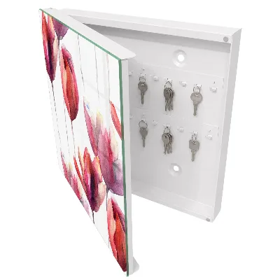 Schlüsselschrank Aquarell-Tulpen