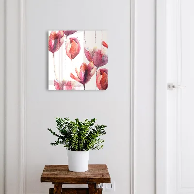 Schlüsselschrank Aquarell-Tulpen