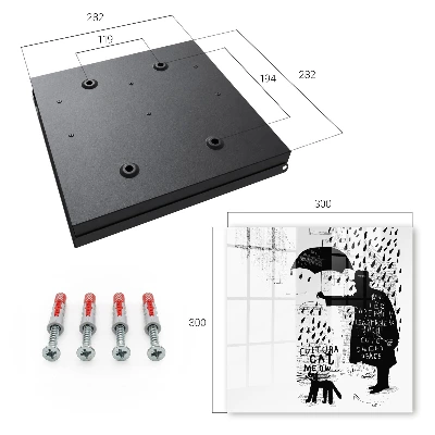 Schlüsselkasten modern Schwarze Silhouette