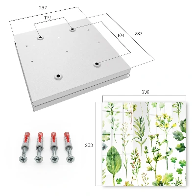 Schlüsselschrank für den Flur Pflanzen-Aquarell