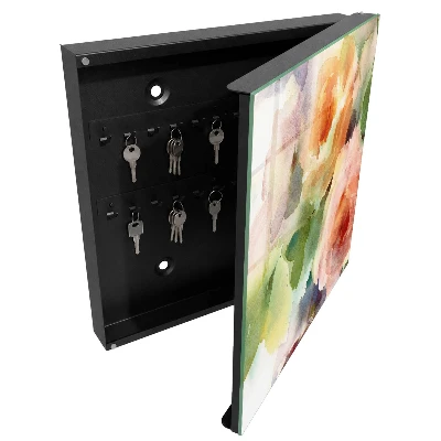 Schlüsselschrank Blumenmotiv