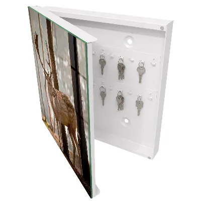 Schlüsselschrank Hirsche im Wald