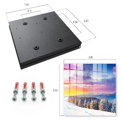Schlüsselschrank für den Flur Wintersonnenuntergang