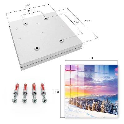 Schlüsselschrank für den Flur Wintersonnenuntergang