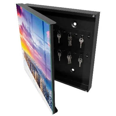Schlüsselschrank für den Flur Wintersonnenuntergang