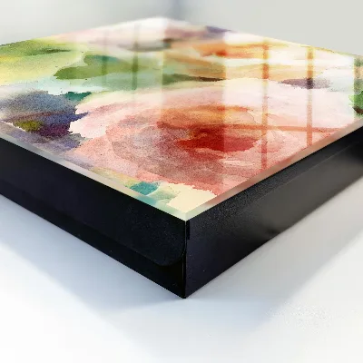 Schlüsselschrank Aquarellblumen