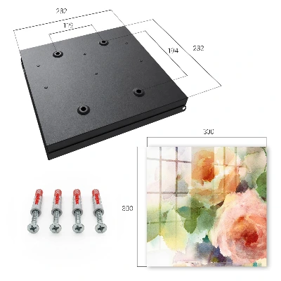 Schlüsselschrank Aquarellblumen