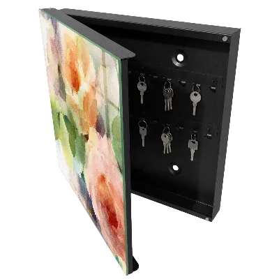 Schlüsselschrank Aquarellblumen