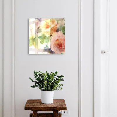 Schlüsselschrank Aquarellblumen