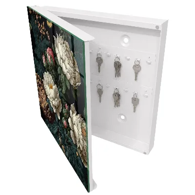 Schlüsselschrank für den Flur Pfingstrosen