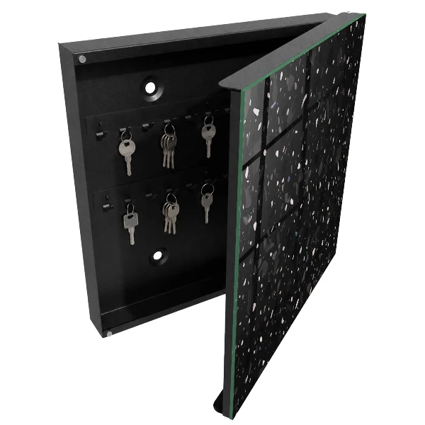 Schlüsselschrank Schwarzer Terrazzo