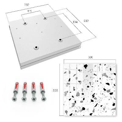 Schlüsselkasten modern Monochromer Terrazzo