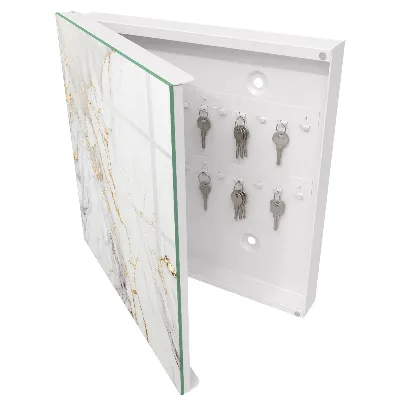 Schlüsselschrank für den Flur Marmor-Eleganz