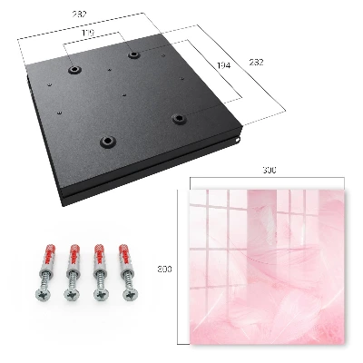 Schlüsselschrank Rosa Federn