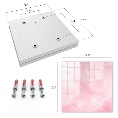 Schlüsselschrank Rosa Federn
