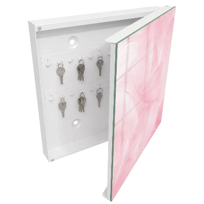 Schlüsselschrank Rosa Federn