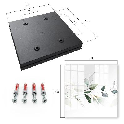 Schlüsselschrank Aquarellblätter