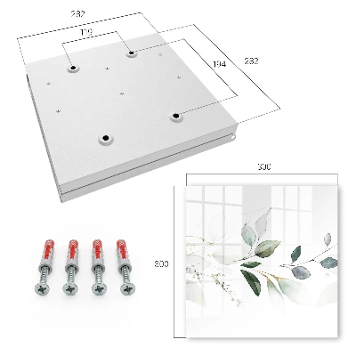 Schlüsselschrank Aquarellblätter