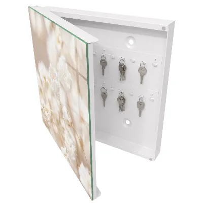 Schlüsselschrank Leuchtende Blumen