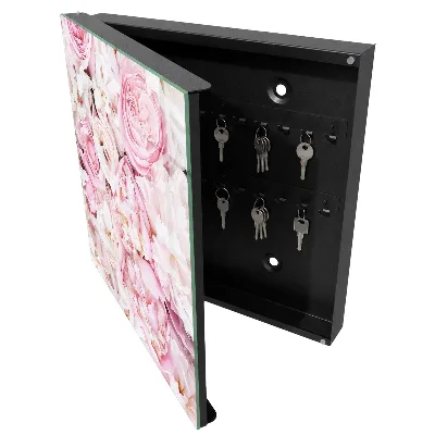 Schlüsselschrank für den Flur Pastellblumen