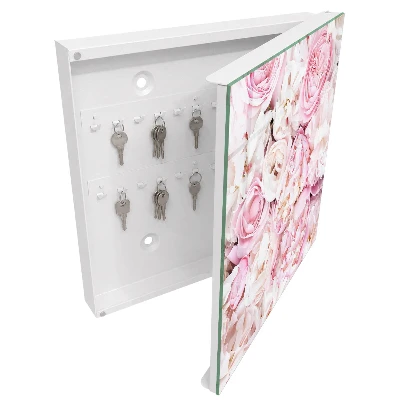 Schlüsselschrank für den Flur Pastellblumen