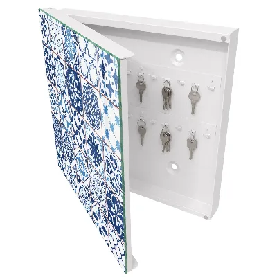 Schlüsselschrank Blaue Fliesen