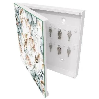 Schlüsselschrank Aquarellblumen