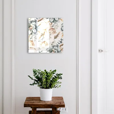 Schlüsselschrank Aquarellblumen