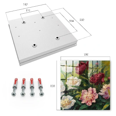 Schlüsselschrank für den Flur Bunte Blumen