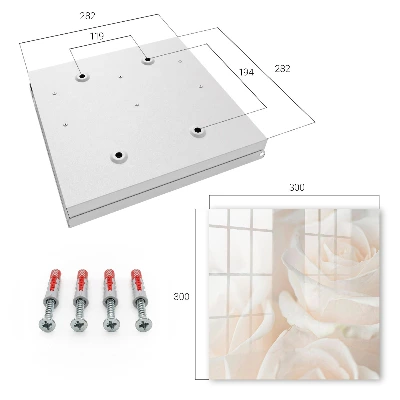 Schlüsselschrank für den Flur Cremefarbene Rosen