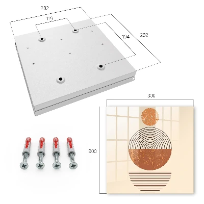 Schlüsselschrank Retro-Geometrie