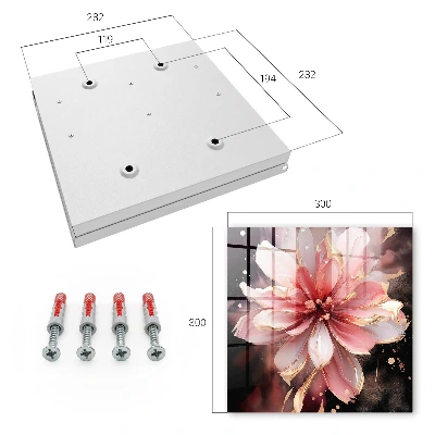 Schlüsselschrank für den Flur Rosa Blume
