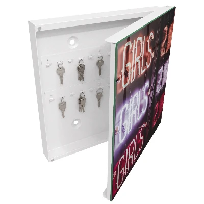 Schlüsselschrank für den Flur Neoninschrift