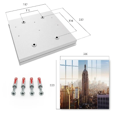 Schlüsselschrank Die Stadt am Morgen