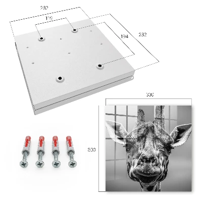 Schlüsselschrank Giraffenporträt