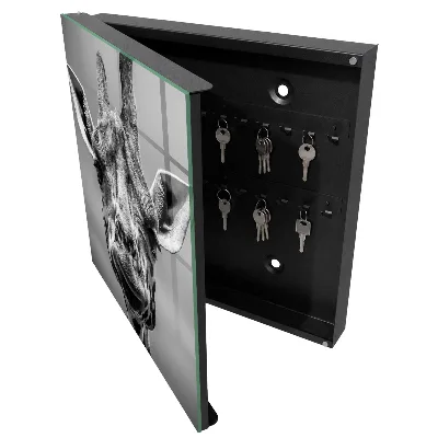 Schlüsselschrank Giraffenporträt