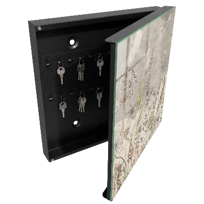 Schlüsselschrank im Vintage-Pflanzen-Design